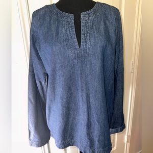 Universal thread l/s jean blouse